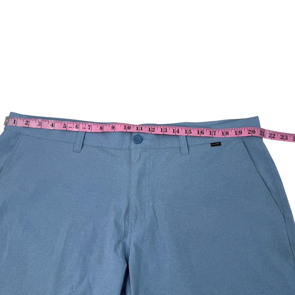 TravisMathew Mens Heathered Blue Beck Golf Performance Shorts Size 40 Stretch - Picture 3 of 11